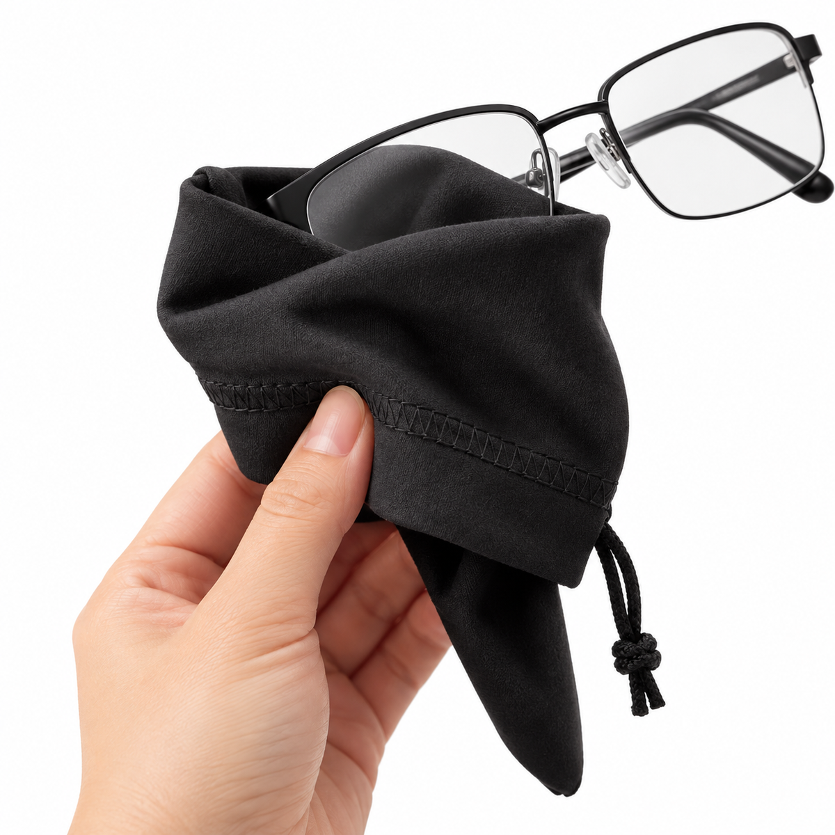 Bolsa de microfibra para gafas de sol gris