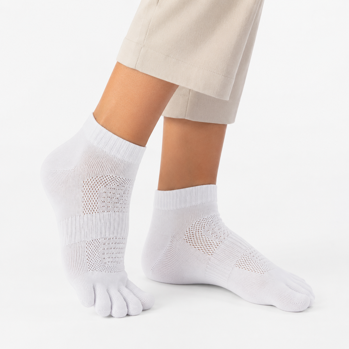 Zehensocken weiss