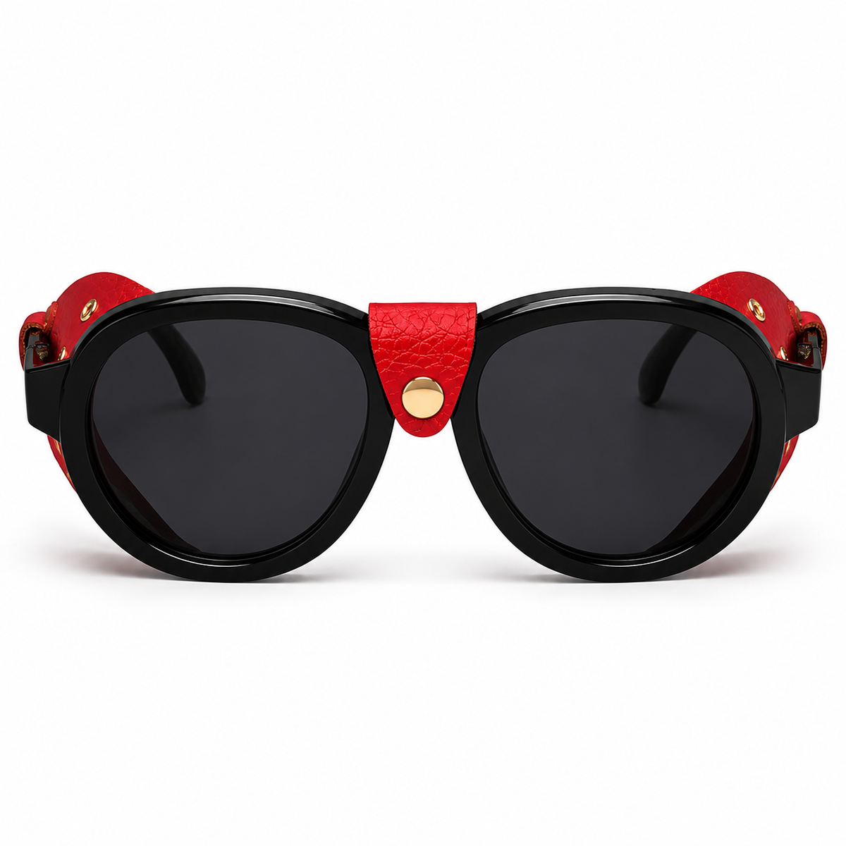 Sonnenbrille Aviator mit Seitenschutz rot