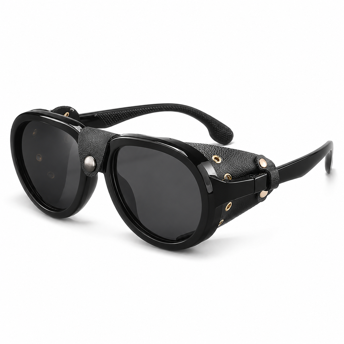 Sonnenbrille Aviator mit Seitenschutz schwarz
