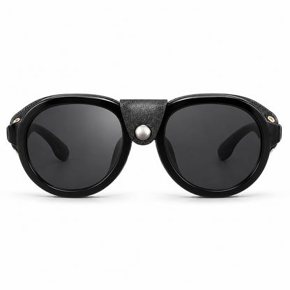 Sonnenbrille Aviator mit Seitenschutz schwarz