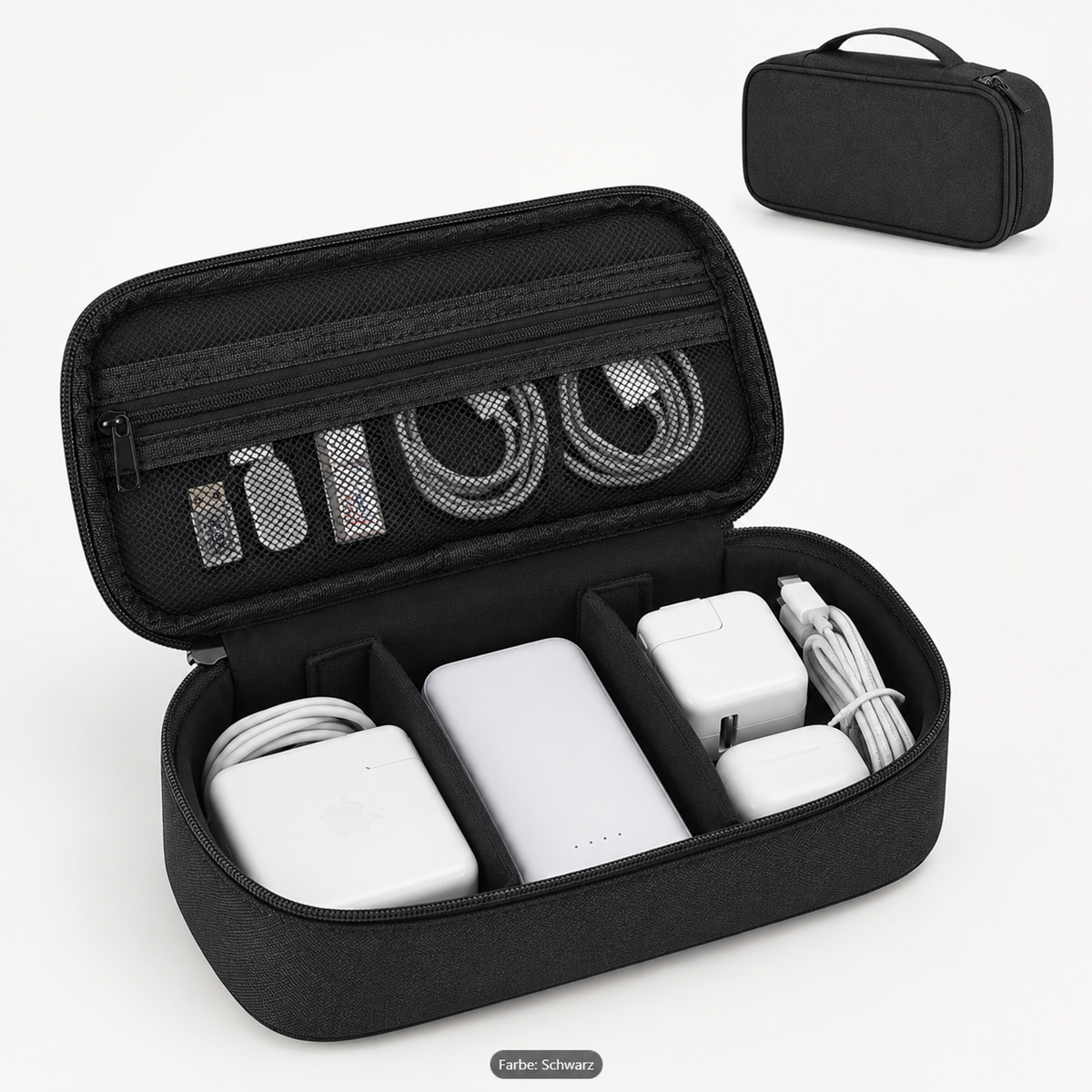 Kabel Organizer Etui schwarz