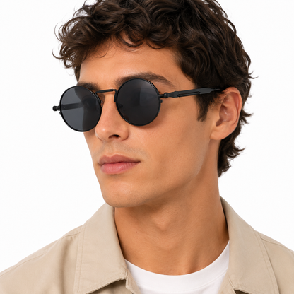 Sonnenbrille Retro Schwarz