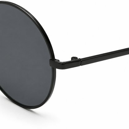 Sonnenbrille Retro schwarz