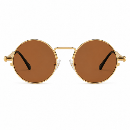 Sonnenbrille Retro Gold/Braun