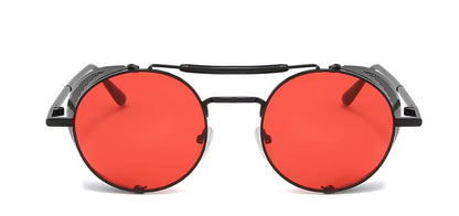 Sonnenbrille Retro mit Seitenschutz Rot