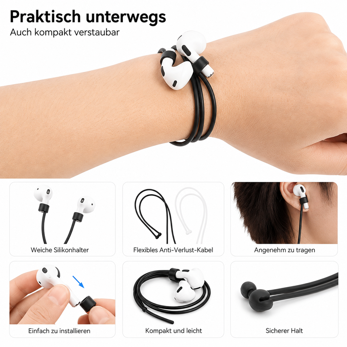 Kopfhörerband schwarz