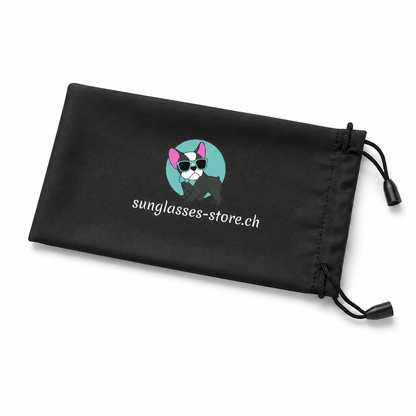Bolsa de microfibra para gafas de sol negra