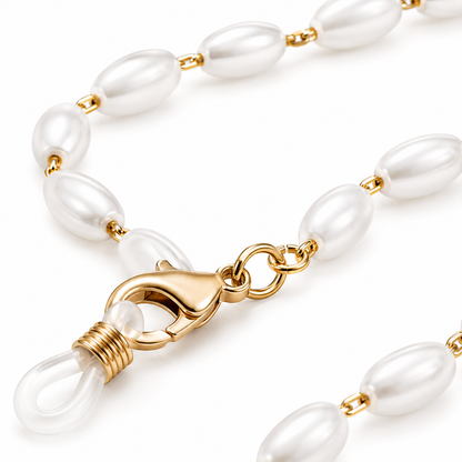 Brillenkette mit Perlenoptik