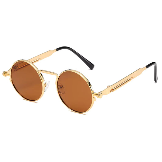 Sonnenbrille Retro Gold/Braun