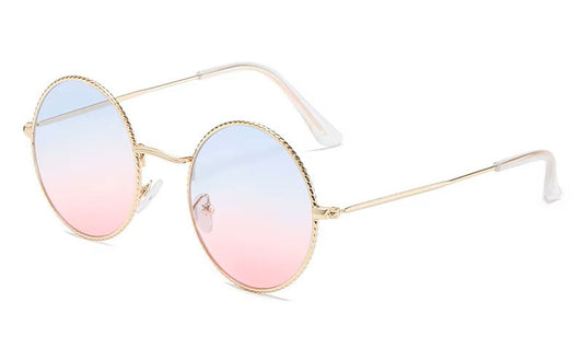 Sonnenbrille Retro blau/pink