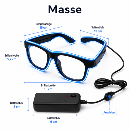 Leuchtende LED-Brille