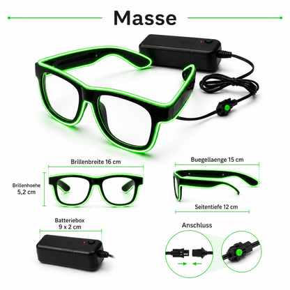 Leuchtende LED-Brille