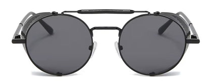 Sonnenbrille Retro mit Seitenschutz schwarz