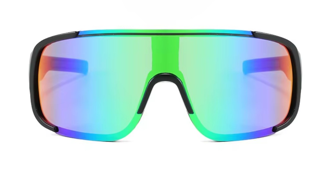 Sportbrille Schwarz Grün