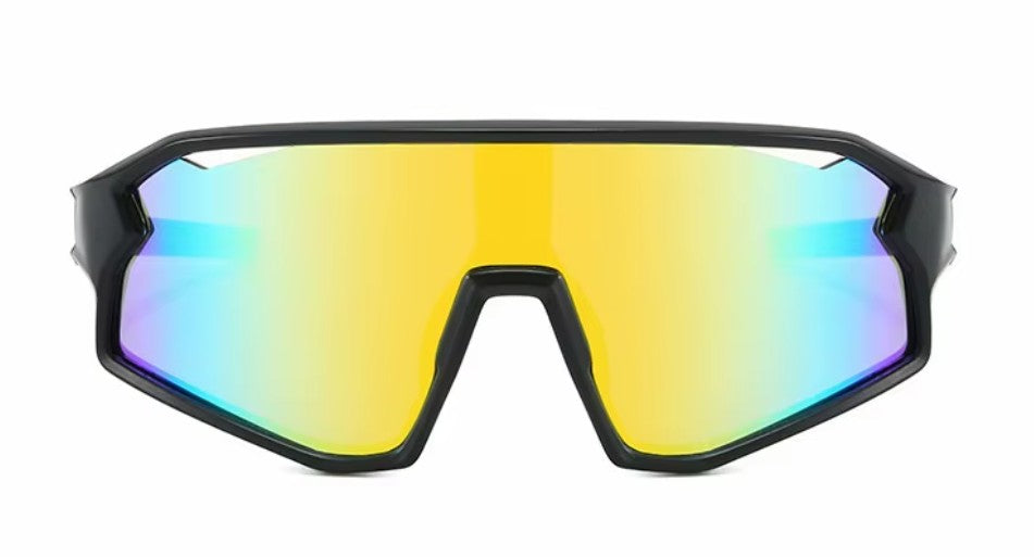 Sportbrille Schwarz/Grün