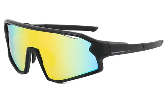 Sportbrille Schwarz/Grün