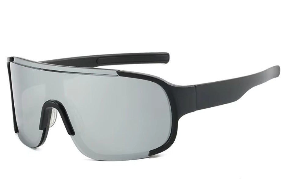 Sportbrille Silber/Schwarz