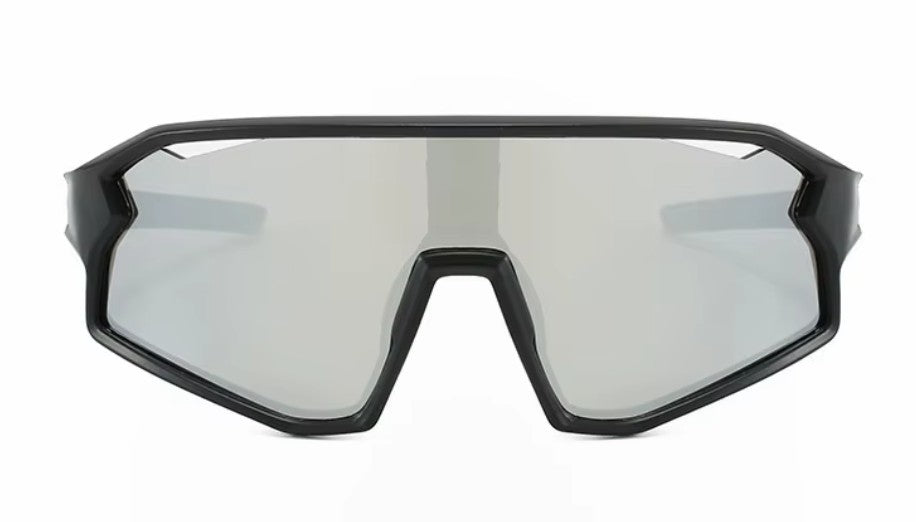 Sportbrille Schwarz/Silber