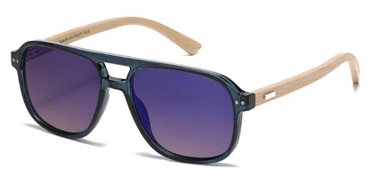 Sonnenbrille Aviator Bambus